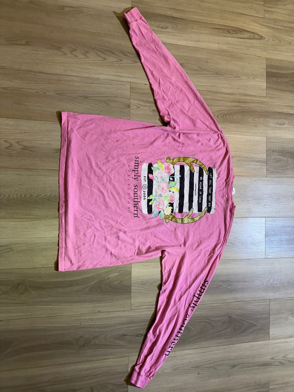 Simply Southern Pink Long Sleeve Graphic Tee 2XL
